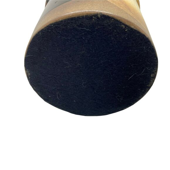 Pottery Craft Canister With Lid Brown Black Gold Cylindrical Shape Vintage Retro - Picture 10 of 12